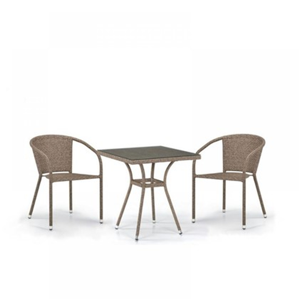 Садовый набор мебели T282BNT/Y137C-W56 Light brown 2Pcs
