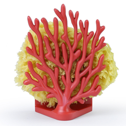 Держатель для мочалок coral sponge, красный