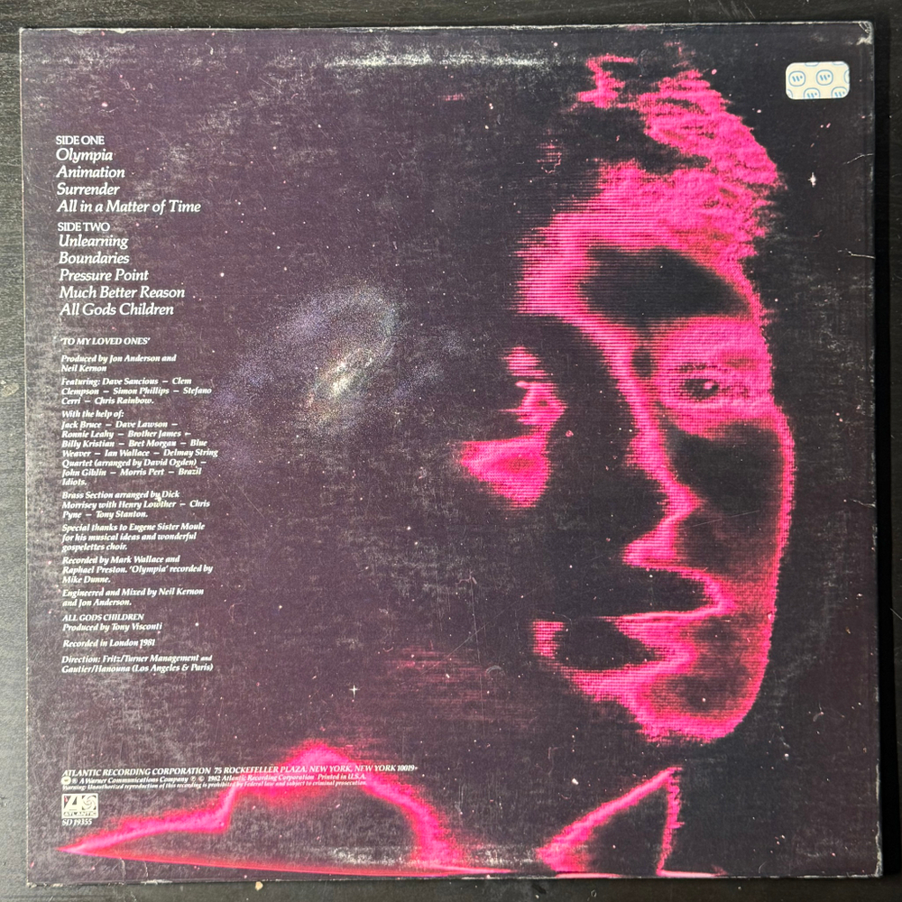 Jon Anderson ‎– Animation (США 1982г.)