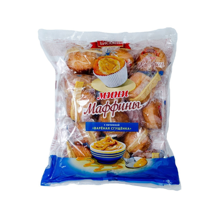 Кекс Русский Бисквит мини Маффины со вкусом варенной сгущенкой 465 гр