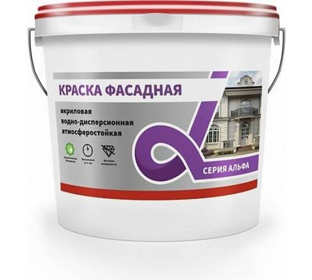 Краска В/Д 40кг фасадная Алфавит Альфа