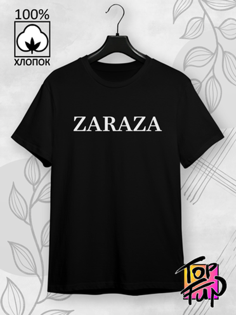 Футболка женская с принтом Zaraza