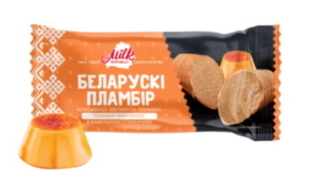 Мороженое вафельный стаканчик "Белорусский пломбир" Крем-брюле 80 г. Минск