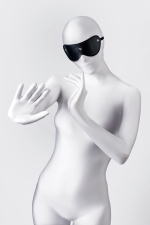 Черная кожаная маска с мягким подкладом ToyFa Anonymo 310204