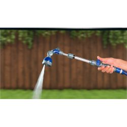 Пистолет распылитель для полива GREEN APPLE GACHW-618 телескопический, 46 см - 61 см, 8 режимов