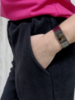 2133 Брюки-джоггеры флисовые черные (56-176)