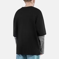 Лонгслив HAIDED DARK SILENCE двойной рукав, черный