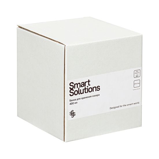 Банка керамическая для хранения сахара, 400 мл, белая