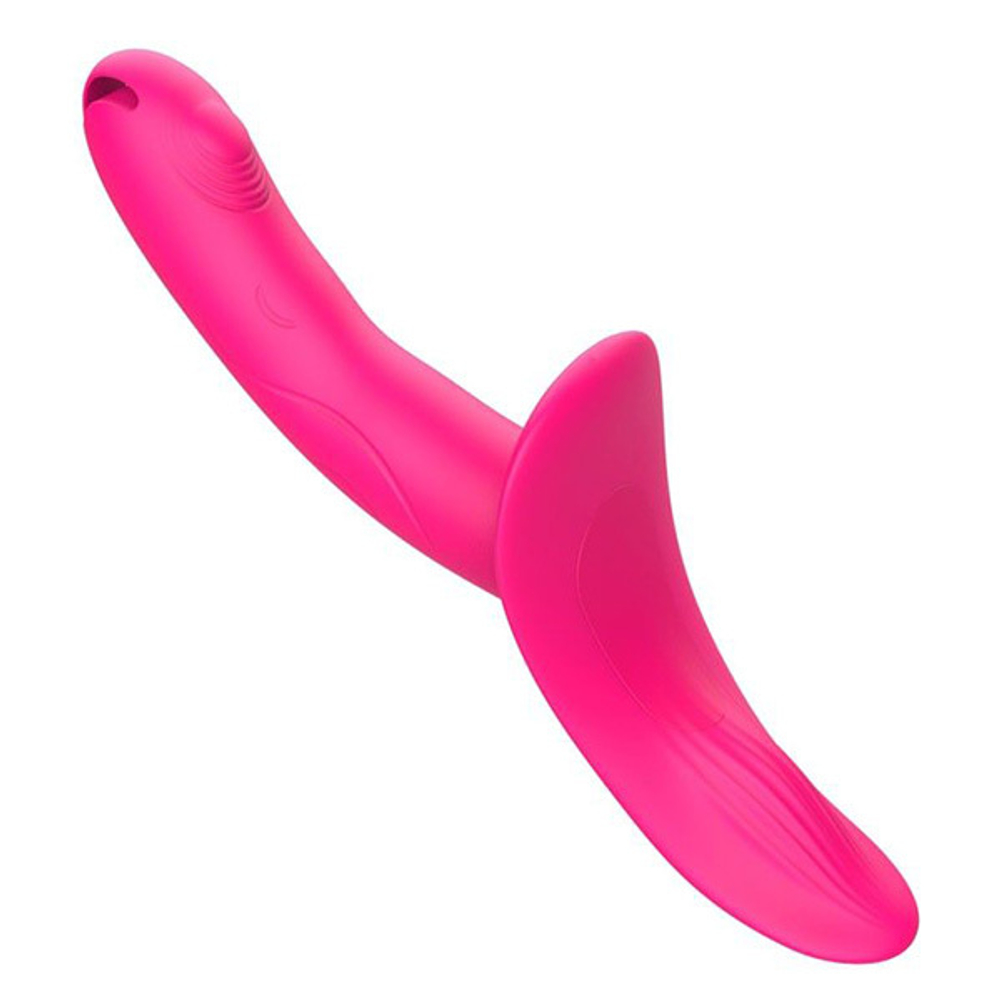 Розовый поясной вибратор 12,8см пультом ДУ I-Moon Pretty Beauty MY-1202