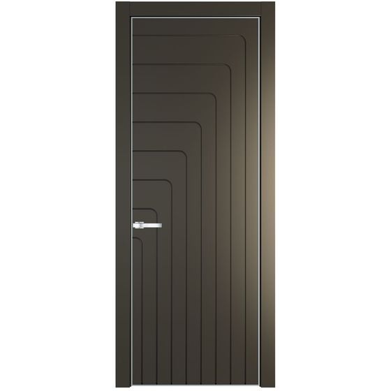 Межкомнатная дверь эмаль Profil Doors 10PA перламутр бронза глухая профиль белый матовый