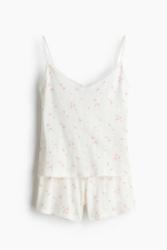 Пижама из хлопка с ажурным узором - H&M