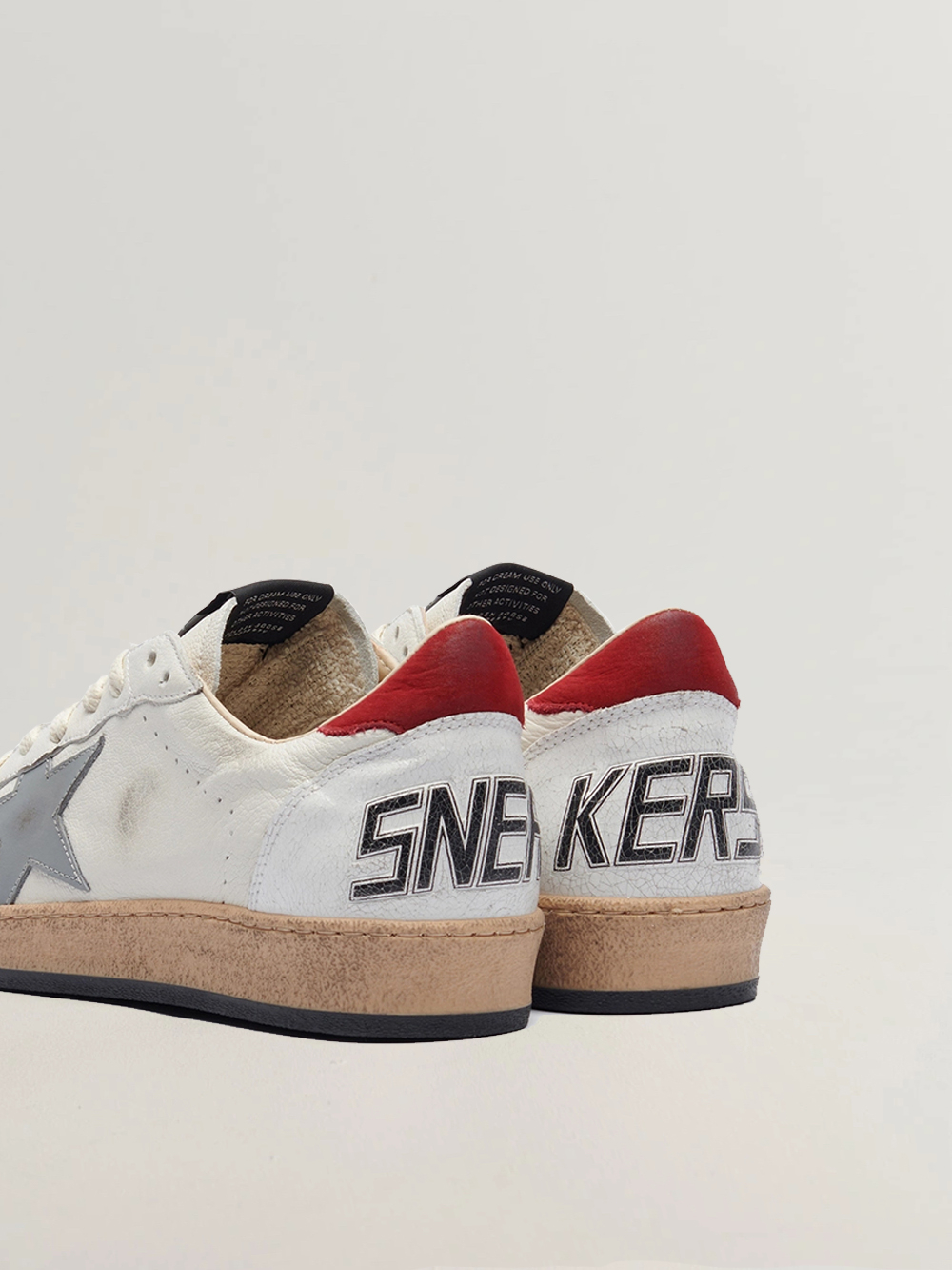 Men's Ball Star with grey leather star and red leather heel tab