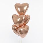 Ag Шар Сердце 19''/46 см, Мистик Розовое Золото сатин (БГ-15)