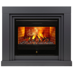 Электрокамин RealFlame Stanley 26 GR серый с очагом 3D Novara