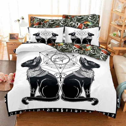 Постельное белье Египет-Бастет и Глаз Ра А039 (1,5)