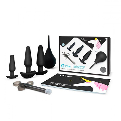 Набор в черном цвете для анальных игр b-Vibe Anal Education Set BV-012-BLK