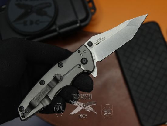 Складной нож Коллекционный Kershaw Shield (SIG SAUER) 3920SIG c клинком из стали 8Cr13MoV, рукоять Stainless Steel