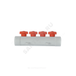 Коллектор PP-R белый Дн 32х20 на 4 выхода с кранами VALFEX 101133204
