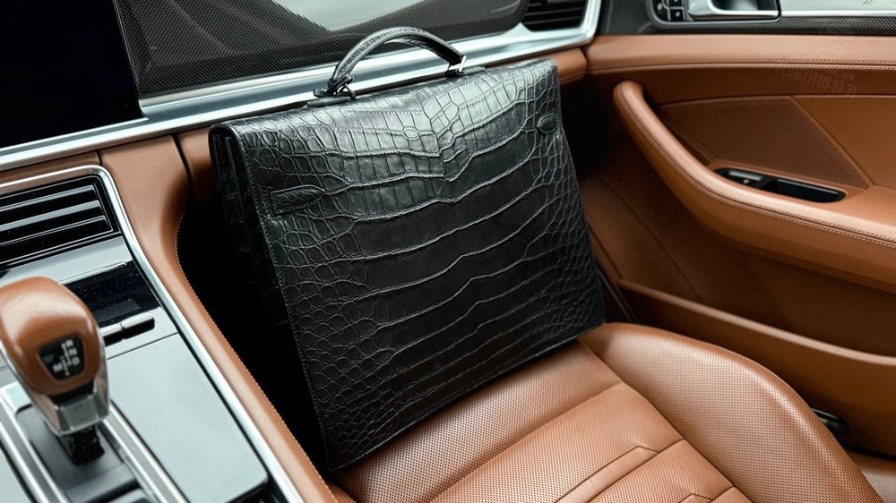 Портфель Hermes из кожи крокодила