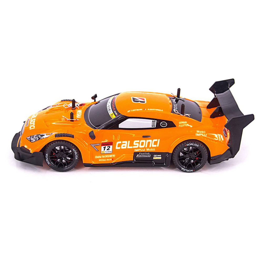 Радиоуправляемая машина для дрифта Nissan GTR R35 (свет, пар, 4WD 1:14) - RC-18D-1 Оранжевый