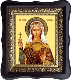 Клавдия Амисийская (Понтийская) мученица. Икона на холсте в киоте