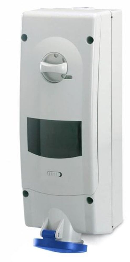 Розетка настенная с механической блокировкой и DIN-рейкой на 6 модулей артикул DIS5673283 IP44 32A 2P+E 230В