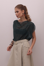 Блейзер из шифона в полоску