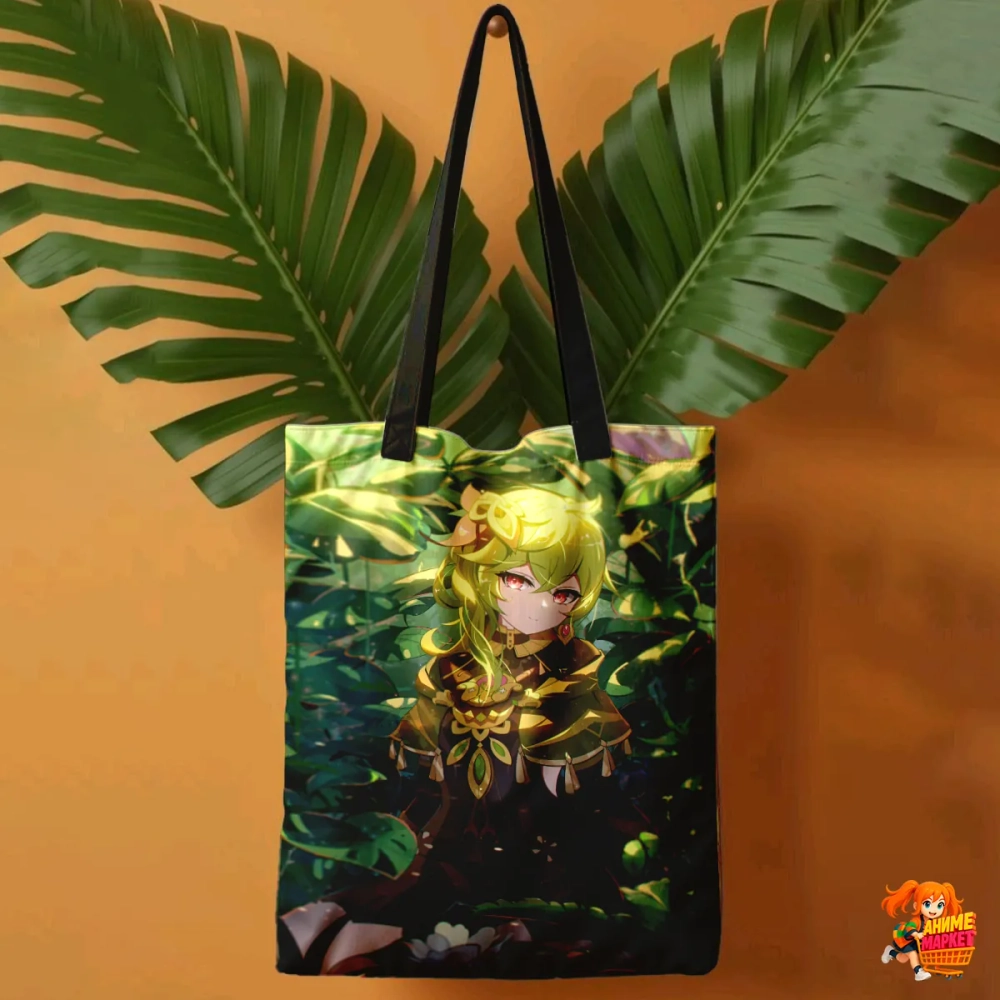 Сумка шоппер с принтом Genshin Impact