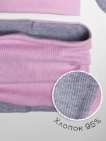 Шапка для девочек осенняя, с ушками розовая