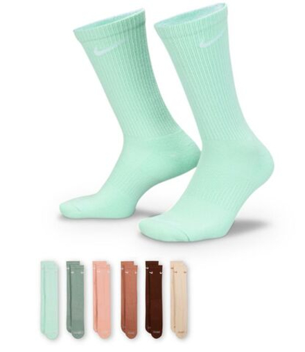 Теннисные носки Nike Everyday Plus Cushion Crew 6P - multicolor