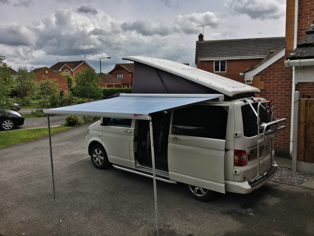Маркиза Fiamma F45S, 1.9м, настенная, корпус белый, полотно серое