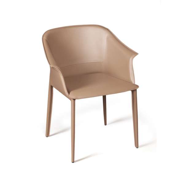 Стул Gio, серо-коричневая кожа