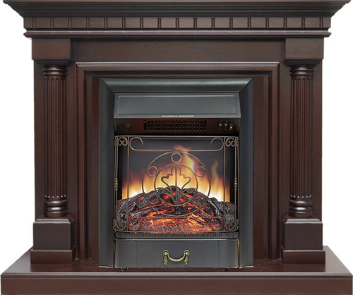 Каминокомплект Dallas - Темный дуб с очагом Majestic FX Black