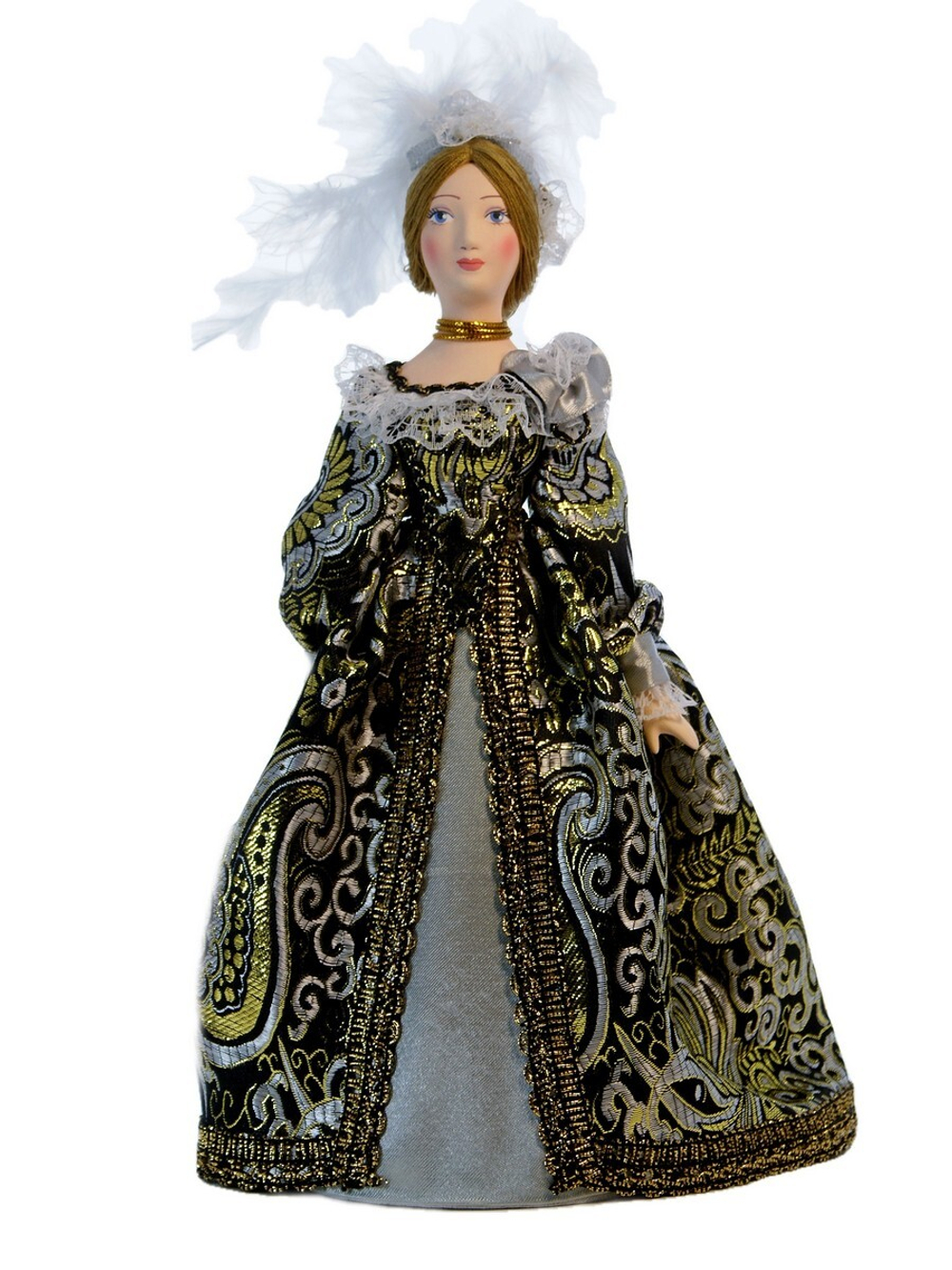 Кукла коллекционная Дама в придворном платье.