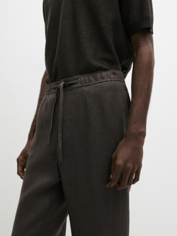 Massimo Dutti Льняные спортивные брюки, серо-зеленый