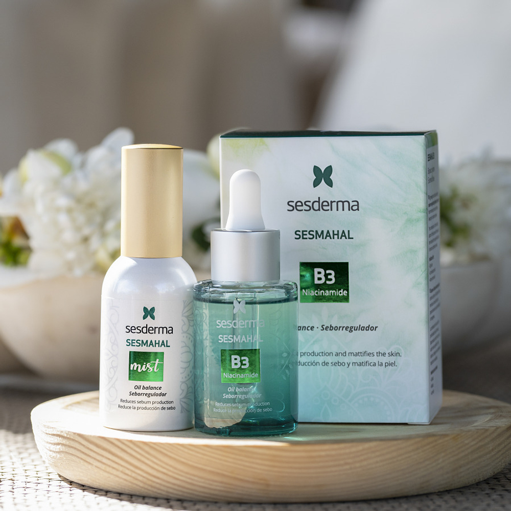 Sesderma SESMAHAL B3 Подарочный набор себорегулирующий: Сыворотка, 30 мл + Спрей-мист, 30 мл