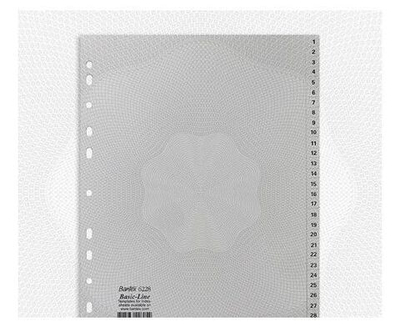 Разделитель листов 31л. цифровые пластик.Комус