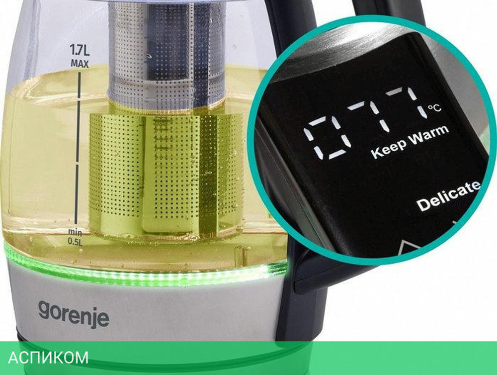 Электрочайник Gorenje K17TRGT нержавеющая сталь