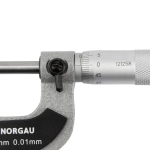 Микрометр гладкий NORGAU Industrial 0-25 мм, ГОСТ, Госреестр, с тонко притёртыми измерительными поверхностями