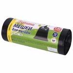 Мешки для мусора ПВД Любаша, 120л, 67*102см, 11мкм, 10шт/рулон, чёрные