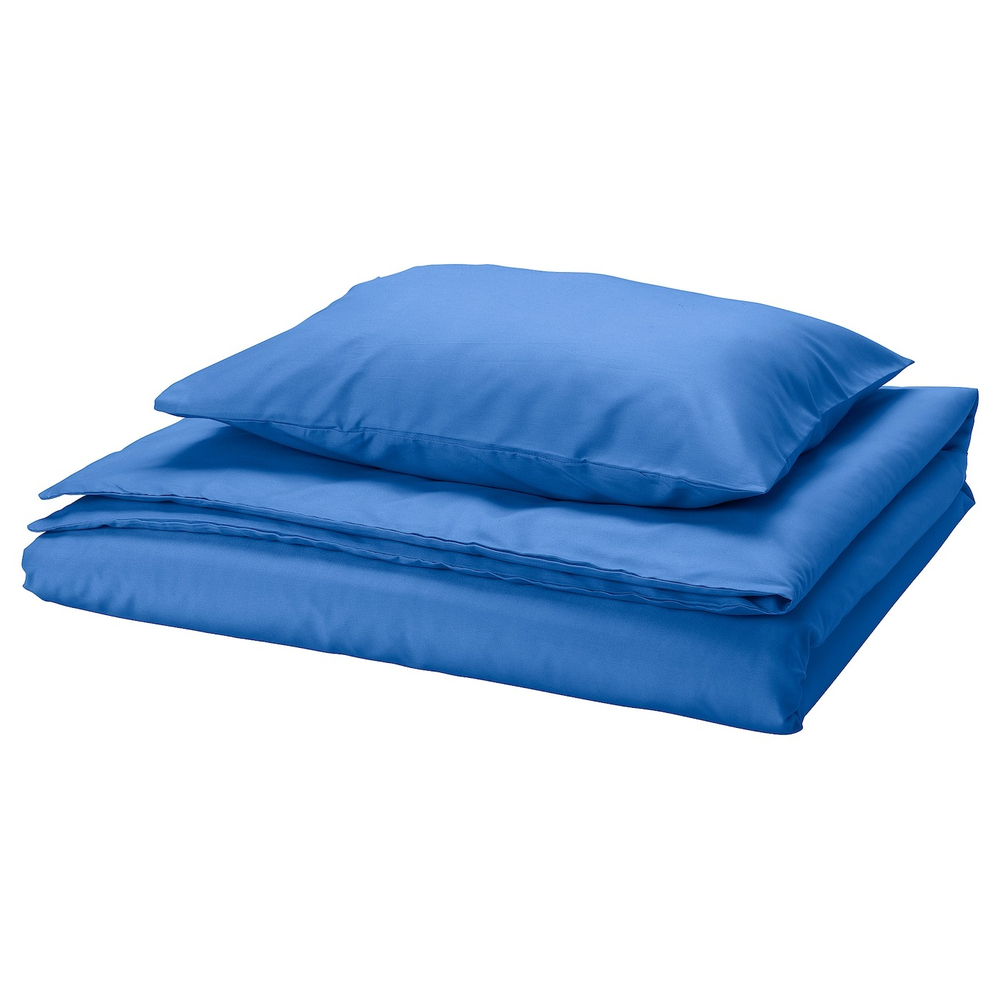IKEA PILTANDVINGE  (ИКЕА ПИЛТАНДВИНГЕ)  -  Пододеяльник и наволочка, синий, 150x200/50x60 см