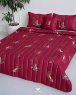 Комплект стеганного покрывала и 3 наволочек Soufiyan Chang Va ood Crimson Hermodr 130220324 Иран