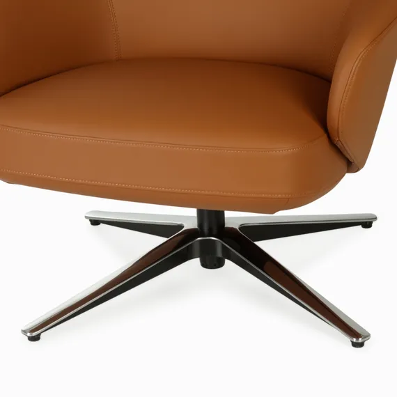 Кресло Stena коричневая экокожа