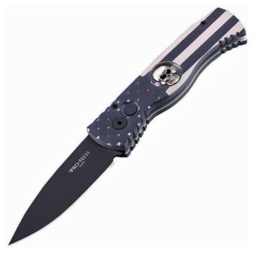 Складной нож Pro -Tech TR-2 PR/TR -2Flag c клинком из стали 154CM, рукоять алюминий
