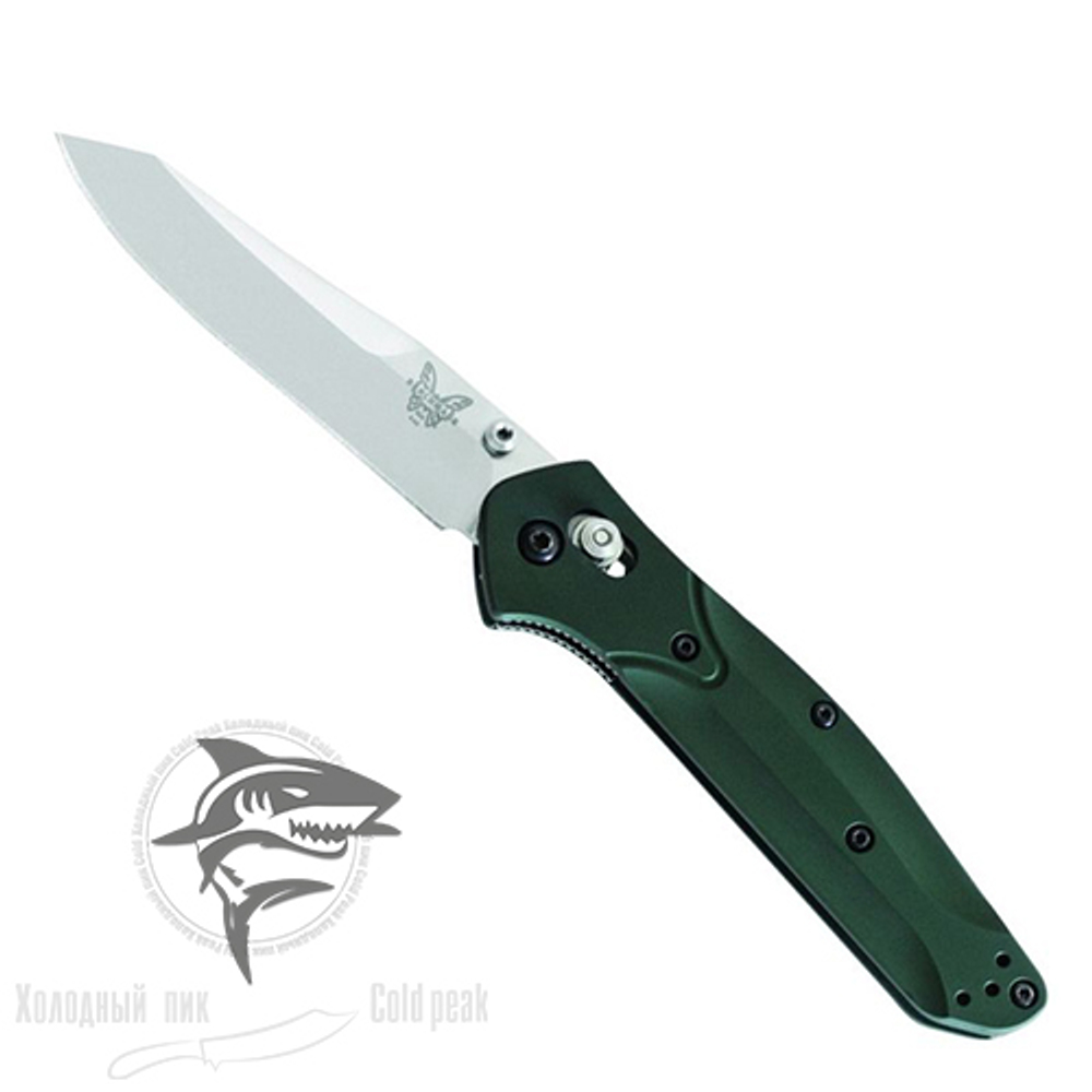 Нож складной Benchmade Osborne, reverse tanto, axis, зеленая рукоять