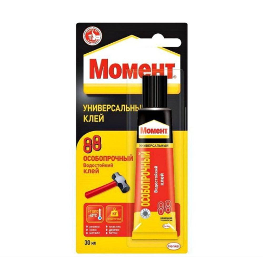 Клей Момент 1137990 Особопрочный водостойкий 88 30 мл. БЛ-1
