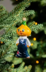 Елочное украшение Чиполлино, стекло, 10,5 см., 1 шт., Витус (59313)