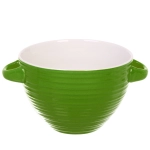 Бульонница керамическая 750мл «Полоски», микс цветов