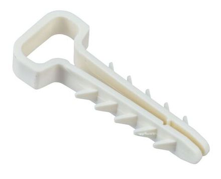 Дюбель-хомут 6х12мм для плоского кабеля нейлон бел. (уп.25шт) IEK UDH14-06-12-025-K01