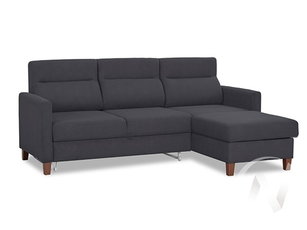 Диван угловой Марсель (ДУ) FROZEN 06 (темно-серый с мелкими разводами)